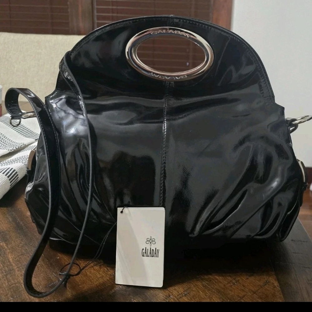 GALADAY Glossy Black Bag